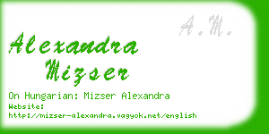 alexandra mizser business card